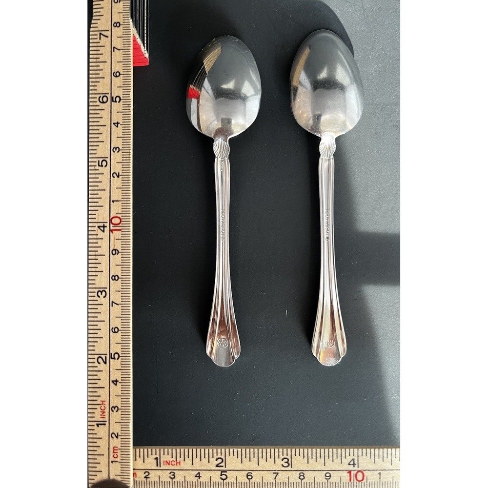 Pfaltzgraff Artesia Glossy Stainless Steel ~ 2 Teaspoons - Picture 2 of 2